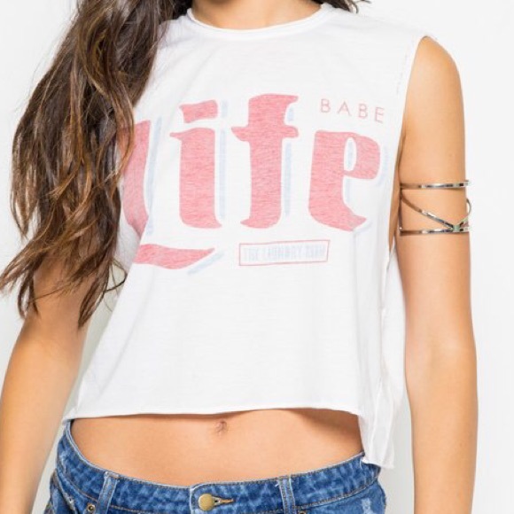 The Laundry Room Babe Life Crop Muscle Tee - Picture 2 of 3